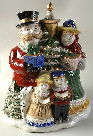 Village Carolers Cookie Jar & Lid