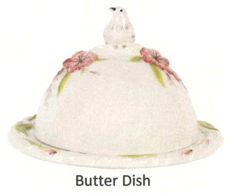 Cherry Blossom Round Covered Butter