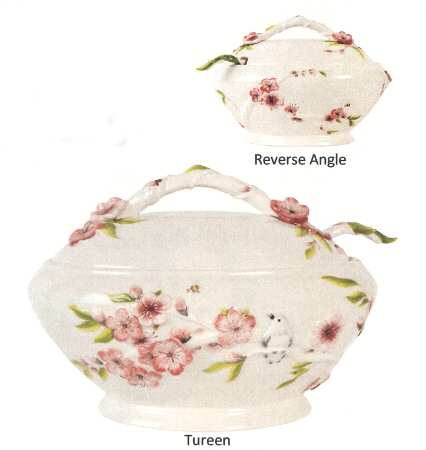 Cherry Blossom Tureen & Lid w/Ladle