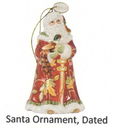 Bountiful Holiday Santa Ornament