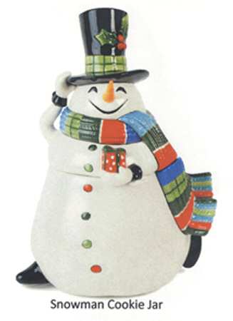 Be Merry Figural Cookie Jar & Lid
