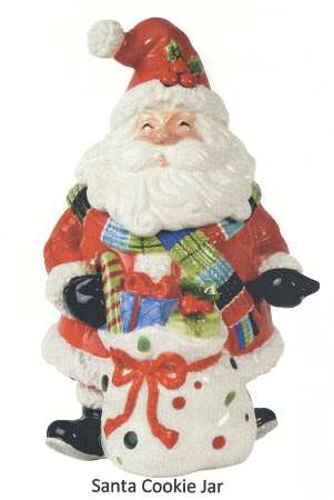 Be Merry Figural Cookie Jar & Lid