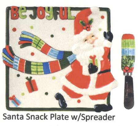 Be Merry Snack/Canape Plate & Spreader