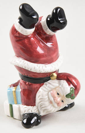 Santa Tree On Head Tumbling Santa Figurine