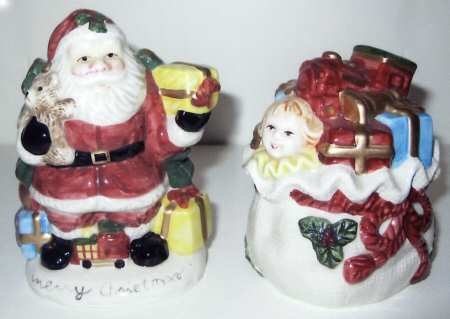 Santa Tree Figural Salt & Pepper Set