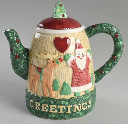 Christmas Crafts Teapot & Lid