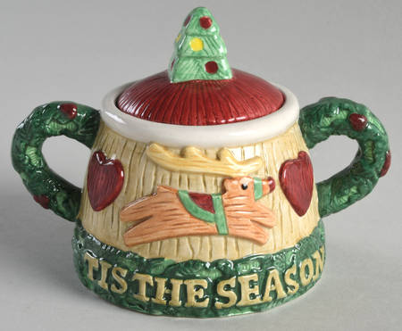 Christmas Crafts Sugar Bowl & Lid