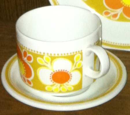 Safran Flat Cup & Saucer Set