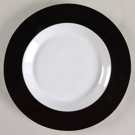 Banded Black Salad Plate