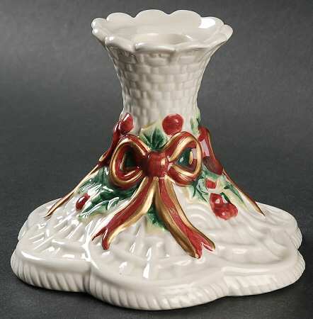 Holiday Wreath 3" Candlestick