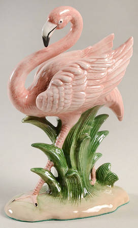 Flamingoes Single China Bookend