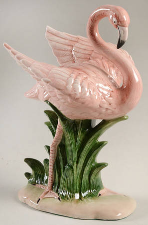 Flamingoes Single China Bookend