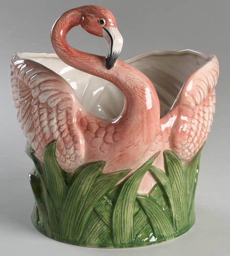 Flamingoes 9" Cachepot