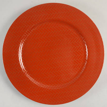 Carreaux Red Service Plate (Charger)