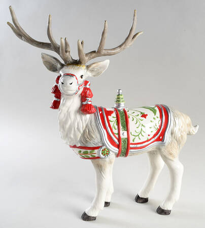 Winter White Holiday Reindeer Figurine