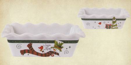 Holly Hat Snowman Mini Loaf Pan