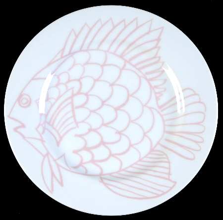 Les Fish Pink Salad Plate