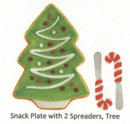 Gingerbread Village Snack/Canape Plate & Spreader