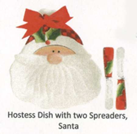 Santa's Big Day Snack/Canape Plate & Spreader
