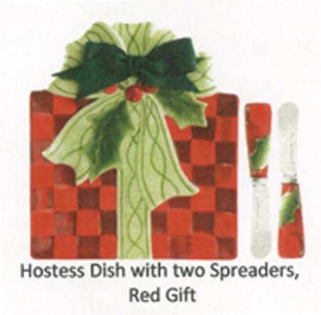 Santa's Big Day Snack/Canape Plate & Spreader