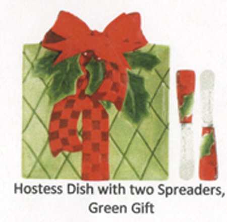 Santa's Big Day Snack/Canape Plate & Spreader