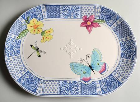 Courtyard 17" Oval Serving Platter