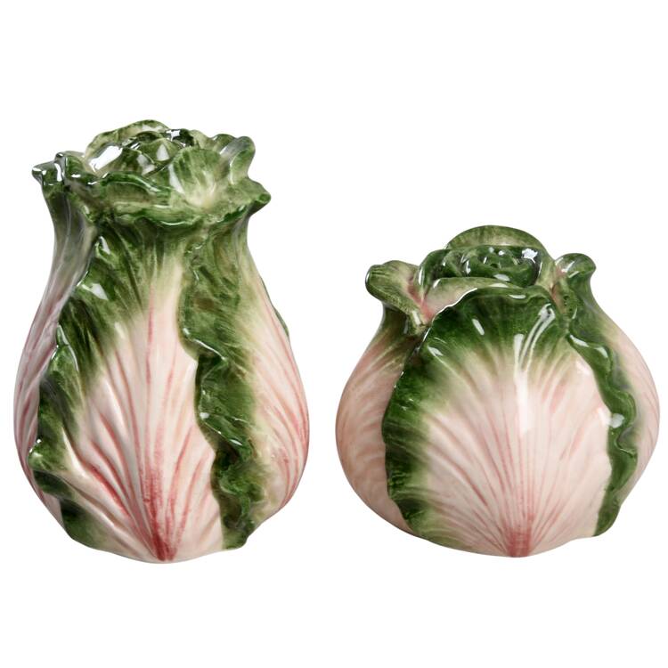 Cabbage Leaf Green Salt & Pepper Set