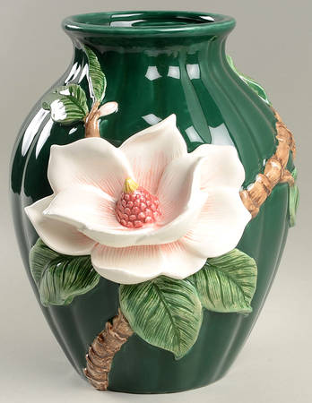 Magnolias 10" Vase