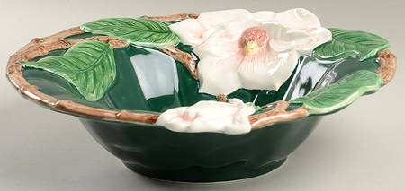 Magnolias 13" Round Serving Bowl