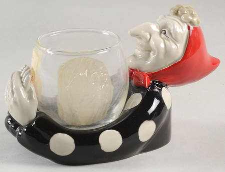 Kitchen Witch Votive Candleholder with Glass Globe