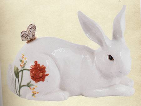 Flower Market Large Rabbit Figurine