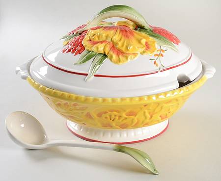 Flower Market Tureen & Lid w/Ladle