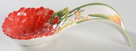 Flower Market Spoon Rest/Holder (Holds 1 Spoon)