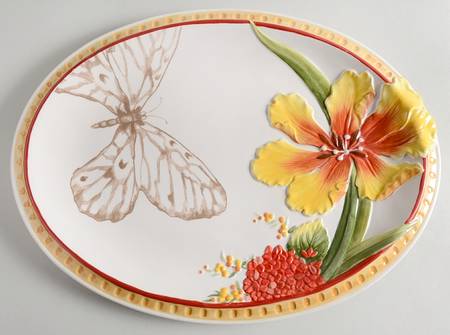 Flower Market 14" Oval Serving Platter