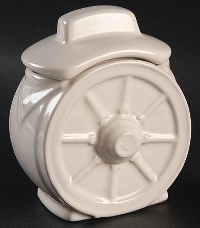 Wagon Wheel Cream Sugar Bowl & Lid