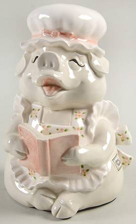 Pigs Single China Bookend