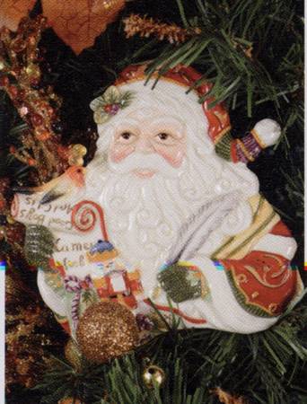 Regal Holiday Santa Ornament
