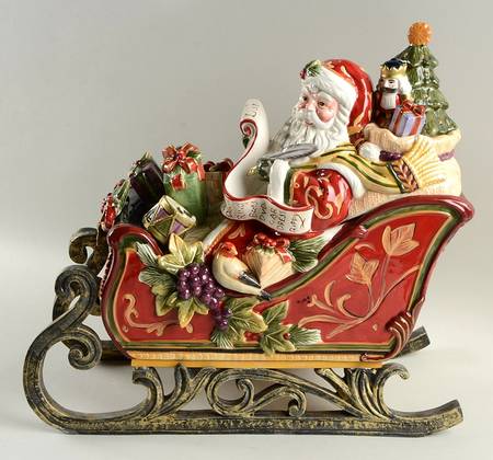 Regal Holiday Figural Cookie Jar & Lid