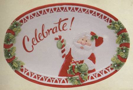 Candy Cane Santa Sentiment Tray