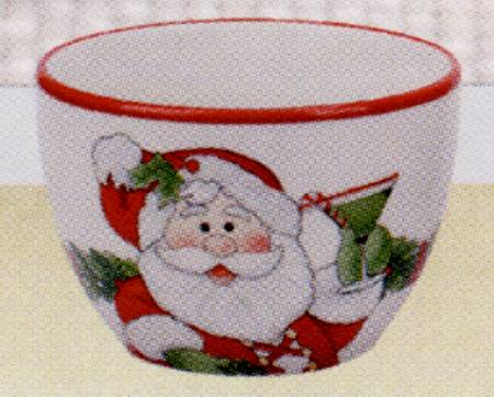 Candy Cane Santa 4" Nesting Bowl