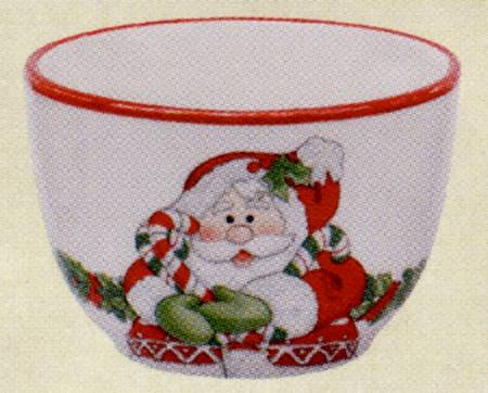 Candy Cane Santa 4" Nesting Bowl
