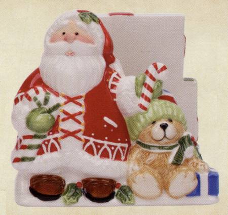 Candy Cane Santa Figural Napkin Holder