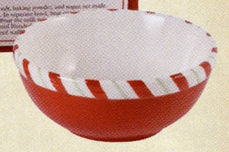 Candy Cane Santa Condiment Bowl