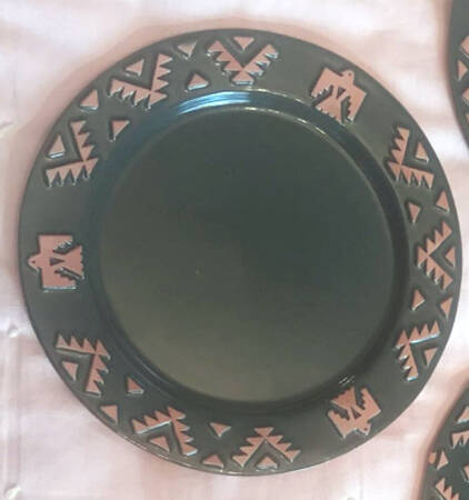 Native American Forest Green Salad Plate