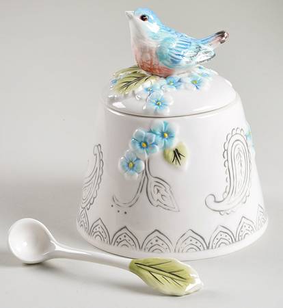 Paisley Park Condiment Jar & Lid w/Spoon