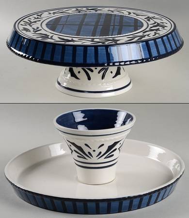 Bristol 1 Pc Footed Cake Plate/Chip & Dip