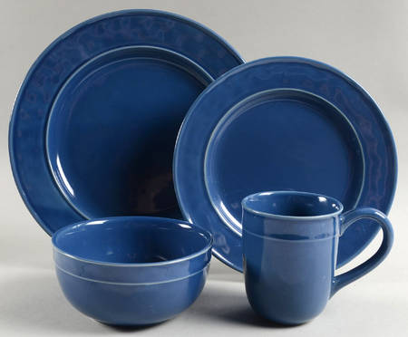 Fontina Denim Blue 4 Piece Place Setting