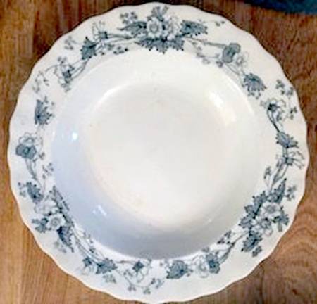 Charm Blue Large Rim Soup Bowl