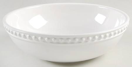 Delmar White 9" Round Serving Bowl