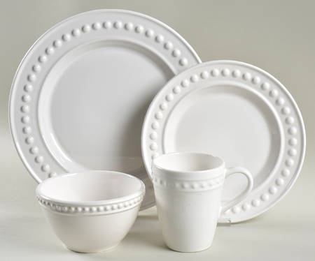Delmar White 4 Piece Place Setting